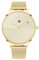 Tommy Hilfiger Analog Quarzuhr für Damen mit Goldfarben Edelstahl-Mesh-Gliederarmband - 1782339