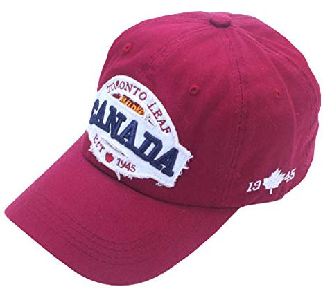 Herren Kappe Hut New Women Baseball Cap Stickbuchstaben Canada Caps Adjustable Mens Casual Visors Hysteresenhut Frühling Sommer Hats-Wine_Red