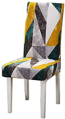 Housse de Chaise, 6 Pieces Extensible Amovible Lavable Moderne Couverture de Chaise pour Salle à Manger Slipcover-Décoration Bouquet de Mariage, Hôtel, Restaurant