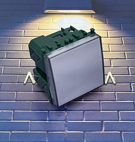 TOT ELECTRIC Frutti Bianco Compatibili con Bticino con supporti 3 4 7 moduli Living Light LN4703 / Air LN4703C / International L4703 Presa Bivalente Shuko Interruttori Dimmer (Pulsante Portanome)