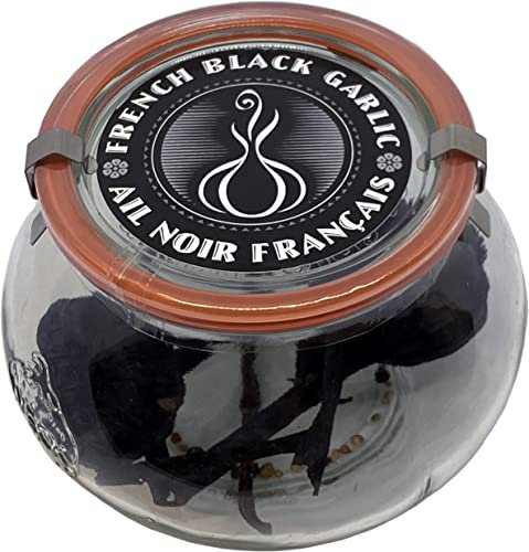 French Black Garlic - Préparation pour Rhum Arrangé à l'Ail Noir - Maturation 2 mois - Mélange DIY d'Ail Noir Français, d'Épices & de Vanille - Bocal en Verre Réutilisable - 75 CL
