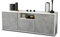 Stil.Zeit TV Schrank Lowboard, Anian, Korpus Weiss matt, Front Industrie-Design Beton Beton, (135x49x35cm), Push to Open Technik & Leichtlaufschienen