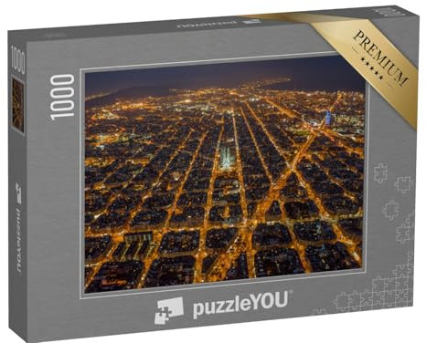 puzzleYOU: Puzzle 1000 Teile „Barcelona bei Nacht, Spanien“ – aus der Puzzle-Kollektion Barcelona