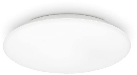 Kwazar Luminaire Deckenlampe LED Deckenleuchte 230V IP44 rund 4000K Modern Badezimmer Lampe Badlampe Decke Küchenlampe für Bad Flur Schlafzimmer Balkon Wohnzimmer Küche Keller Lampe MARY (28W)