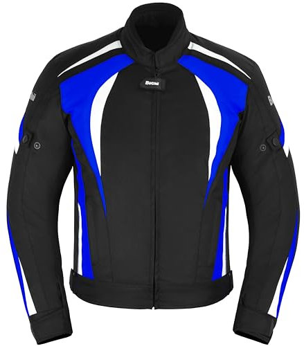Büchii - Chaqueta textil de motocicleta para hombre, impermeable, para todo tipo de clima, para aventura, turismo y carreras, chaqueta blindada aprobada por la CE