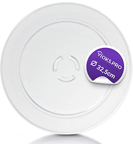 Vioks.pro Mikrowelle Drehteller Ersatz für Whirlpool 481941879728 Ø325mm Ersatz Drehteller für Mikrowelle Teller Glas Universal Mikrowelle Zubehör