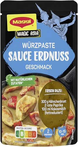 MAGGI Food Travel Würzpaste für Sauce Erdnuss Asian Style (Ohne Konservierungsstoffe, Vegetarisch) 1er Pack (1 x 65g)