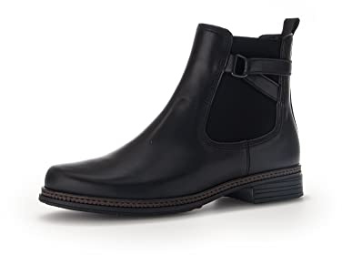 Gabor Damen Chelsea Boots, Frauen Stiefeletten,Wechselfußbett,Best Fitting,uebergangsschuhe,uebergangsstiefel,schwarz (Ra.cogn.),37 EU / 4 UK