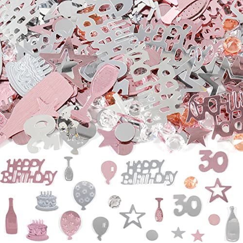 Konfetti 30 Geburtstag Deko,500 Stück Tischdeko 30 Geburtstag Deko Rosegold,Konfetti Streudeko 30 Geburtstag Frauen,Partydekorationen