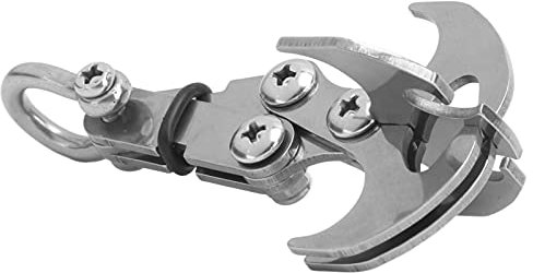 Survival Hook Multifunctional Stainless Steel Grappling Hook for Outdoor Mountaineering Climbing Camping, Gravity Grappling Hook Gravity Claw