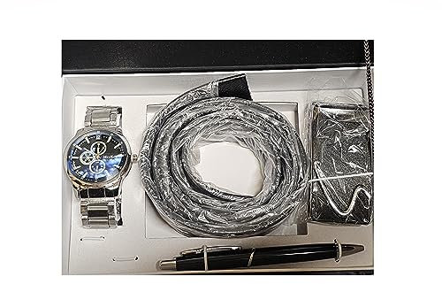 Mr. Gadget's Solutions Elegante caja de regalo para hombre con reloj y cinturón para tu ser querido, Clásico
