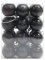 Wambere Weihnachtskugeln Set,24 Stück Christbaumkugeln Christbaumschmuck Weihnachtsbaumschmuck Matt Glänzend Glitzernd Christbaumkugel Weihnachten-Dekoration,Schwarz