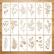 Blätter Malerei Schablone 18 Stück Blatt Stencil Schablone Wiederverwendbar Zeichenschablonen für Malen Scrapbooking Wand Dekoration
