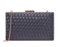 bwszrosa Damen-Clutch aus geflochtenem Leder, Abendtasche, elegante Kette, Clutch-Box, Tragetasche, Umhängetasche (schwarz)