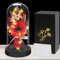 Cadeaux pour Femmes - Fleur Eternelle sous Cloche avec Lumineuse LED, Tournesols Cadeau pour Femme Maman Mère Grand-mère Enseignante, Cadeau éternel pour Femme pour la fête des mères, Anniversaire