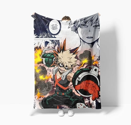MHA Decke-All Might/Midoriya Izuku/Bakugou Katsuki/Dabi Anime Bedruckte Decke Flanelldecke Warmes Mittagspause Decke Geschenk