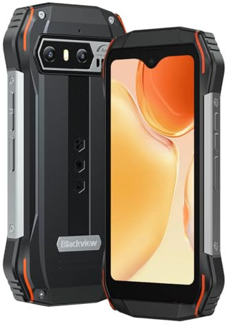 Blackview N6000SE Mini Outdoor Handy ohne Vertrag, 4,3-Zoll-Display, 13MP+8MP Kamera, MTK8788 12GB+128GB, IP68 IP69K Wasserdichtes Android 13 Handy, Handschuhmodus, 3700mAh Akku, GPS NFC Orange