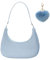 Ceihwa Blau Kleine Handtasche Damen Umhängetasche Elegant Nylon Schultertasche Damen Y2k Frauen Mini Handtaschen Teenager Mädchen Fashion Handbag Aesthetic Shoulder Bag Women Small Achsel Tasche