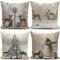 HUASHUZI Weihnachtskissen Kissenbezug 40x40 Winter Wintermotiv Weihnachtsdeko Weihnachtskissenbezug Christmas Decorations Xmas Cushion Covers Pillow Winter Kissen Deko 4er Set Sofa