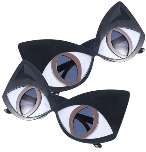 TOGEVAL 4paare Ergonomische Katzenaugen-sonnenbrille Für Partys Lustige Große Brille Für Halloween Hitzebeständig Und Korrosionsbeständig Accessoires Für Festliche Anlässe