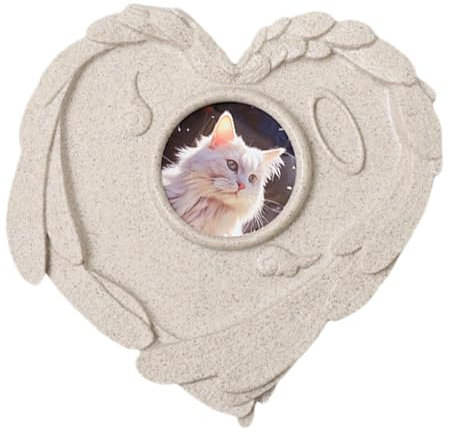 Holdes Grabstein für Hunde, Gedenksteine für Haustiere, Gravierter Grabstein, Hundegrabstein aus Harz mit Fotorahmen für verlorenes geliebtes Haustier, Hund, Katze