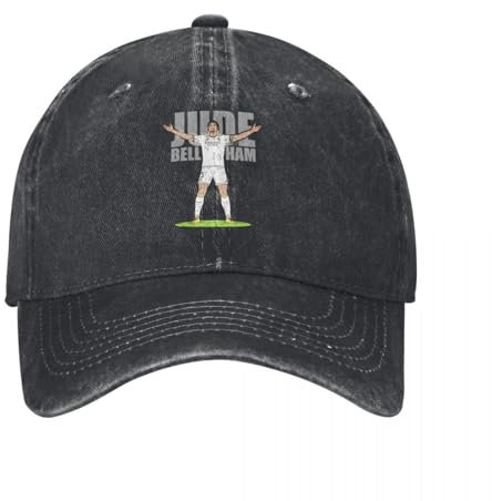 AIOGCAEX Baseballkappe Casual Jude Bellingham Feiert Aktion Logo Unisex Distressed Washed Snapback Cap Outdoor Laufen Golf Fit Hüte