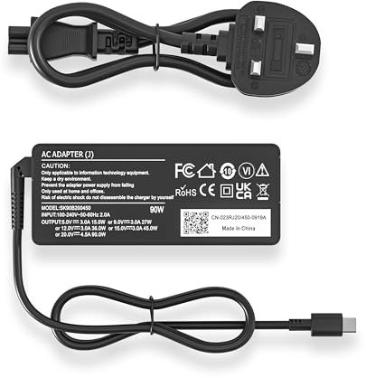 90W USB C Laptop Charger for Dell Latitude 3400 3500 5300 5310 5320 5400 5420 5430 5480 5490 5280 5289 5290 5580 5590 7380 7390 7300 7400 7212 2in1 XPS LA90PM170 DA90PM170 Adapter Power Supply