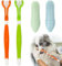 OWill Dog Toothbrush Set, 2 PCS 360° Bristles Dog Finger Toothbrush + 2 PCS Triple Heads Toothbrushes, Plaque Remover Pet Dental Care Teeth Cleaning Products