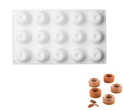 Moule Silicone, Moule Dessert, Mini Donut Moule, pour chocolats, glaçons, gelées, mousses