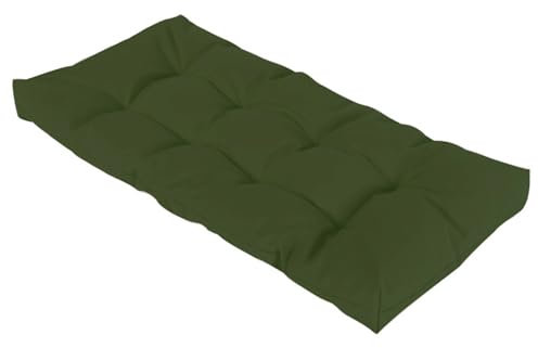 Generisch 8cm Polster Für Gartenmöbel Bank, Bankauflage Outdoor Sitzkissen Bank Innen Wetterfest, Rutschfestes Sitzpolster Outdoor Bank Bankkissen Polsterauflage Sitzauflage,Dark Green,100x60x8cm