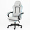 ADOV Chaise Gaming Ergonomique avec Repose-Pieds et Coussin Lombaire, Siège Gamer Tissu Flanelle Noir Inclinable 140°, Fauteuil Gamer Adulte avec Accoudoirs Réglables et Dossier Haut (Gris)