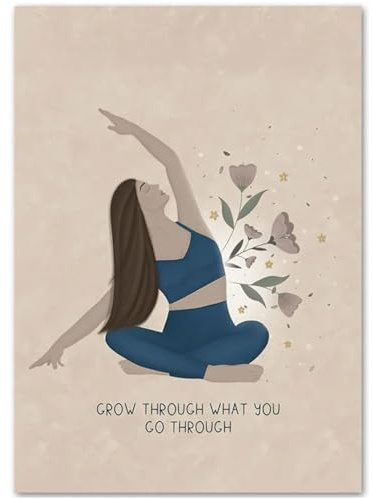 WDHBI HEKA Pilates Yoga Poster Yoga Wall Art Modern Style Prints Girl Yoga Movement Exhibition Canvas Painting Home Decor Picture 40x60cm No Frame