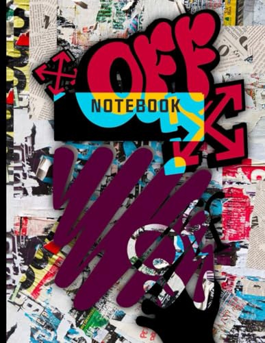 Stay OFF Graffiti Kaws Pop Art Style Inspired College Ruled Notebook: Street Art Notebook For Teens ( 8.5 x 11 inches) Blank Lined Notebook Journal- 120 Pages