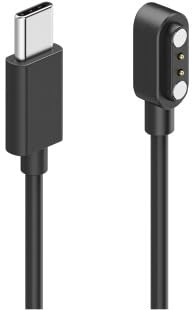 Hama Magnetisches Ladekabel Smartwatches, USB C, 2,5h Ladezeit | Ersatzkabel schwarz, Zweitkabel, für maximale Ladegeschwindigkeit, verbesserter Knickschutz