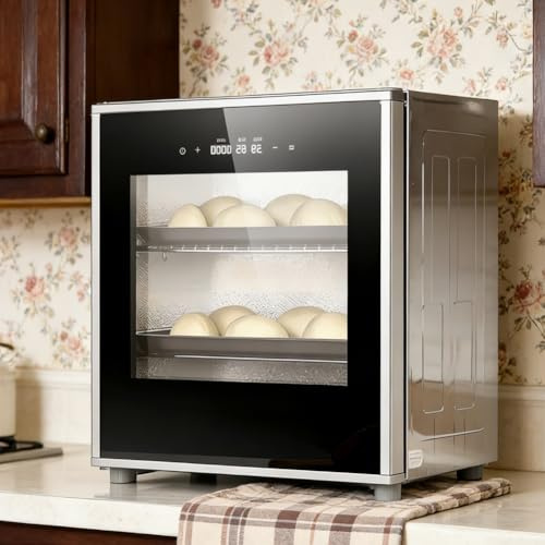 40L Teigfermentiermaschine, Brotfermentierofen, Haushalts-Sourdough-Brotbackautomat mit Feuchtigkeits- und Temperaturregelung, abnehmbare Auskleidung