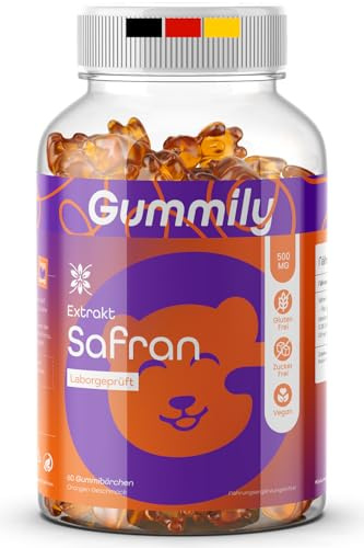 Safran Extrakt Hochdosiert für Frauen & Männer Gummily® | 2 Monatsvorrat (60 Gummibärchen)