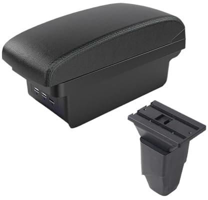 UYAERWA Auto Aufbewahrung Organizer Für Die Mittelkonsole des Für Peugeot 206(Black-B2)
