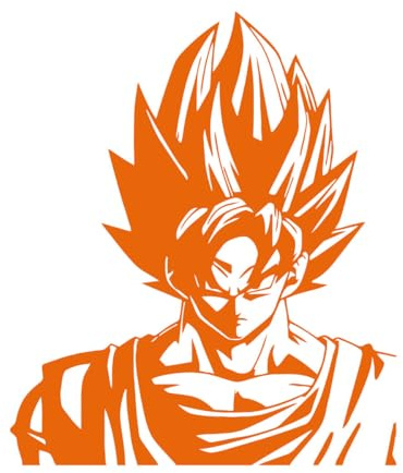 Vinyl-Wandaufkleber Japanische Anime-Zeichentrickfiguren 34x39.9cm Fallt nicht ab Orange