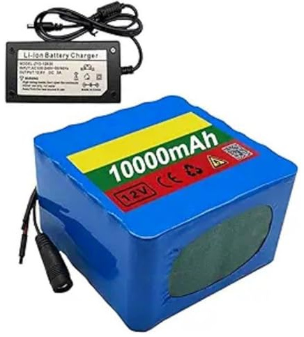 12V 10Ah 3S12P E-Bike Lithium Ion Battery Pack with Charger Built-in BMS Protection Waterproof PVC Shell Long Battery Life Ideal for 50-500W Motor 12V 10Ah,XT90