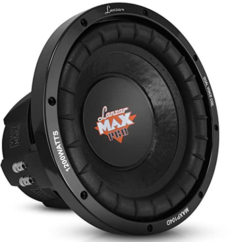 Lanzar MAXP104D - Subwoofer (25 cm, 1200W, 4Ohm, dual), color negro