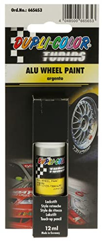 Duplicolor 665653 Tuning Stylo de Retouche Peinture Alu Wheel Paint Argento, 12 ML
