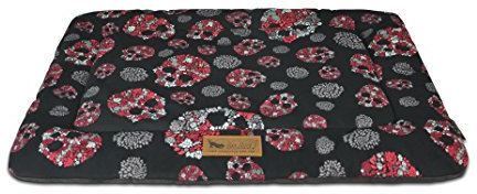 P.L.A.Y - Pet Lifestyle & You Designer Chill Pad, Hundekissen, Skulls & Roses, S