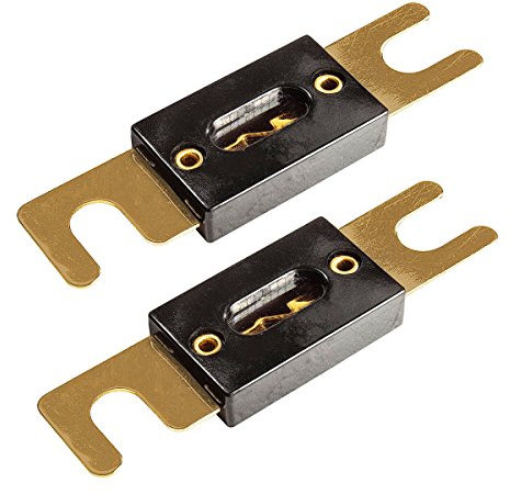 tomzz Audio 5800-020 ANL Sicherung 80A vergoldete Kontakte 2 Stück für KFZ Car HiFi Auto Endstufen Sicherungshalter