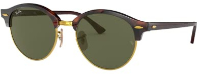 Ray-Ban RB4246 Clubround 990 51M Red Havana/Green Sunglasses for Men for Women