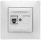FAMATEL – Telefonanschluss RJ-11 | Einbaudose | Serie Habitat 15 | Einfache Installation | Hohe Wasserdichte des Produkts | Halogenfrei | Weiß