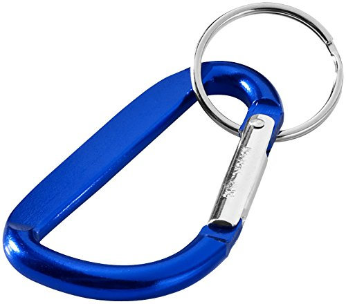 noTrash2003 5 Stück gefederter Verschluss Karabiner, Schlüsselanhänger Aluminium Karabinerhaken für Camping, Angeln, Wandern oder Reisen mit Schlüsselring (Blau)