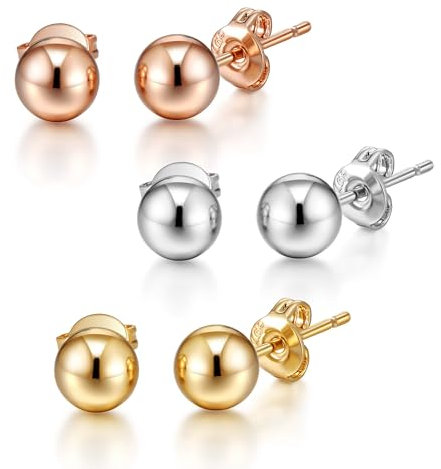 Philip Jones Set of Three Ball Stud Earrings