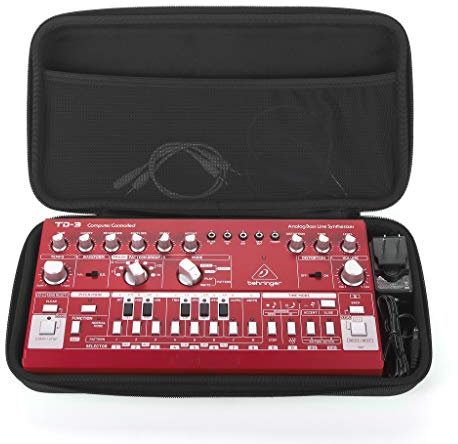 Analog Cases Pulse Case für Behringer TD-3 or Crave oder vergleichbare Synthesizer (Transporttasche aus langlebigem, geformtem Eva/Nylon, Komfortabler Griff, integrierte Netzttasche), Schwarz