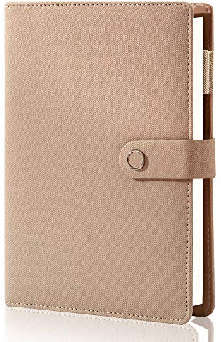 Spiral-Leder-Notizbuch, 6-Ringbuch, nachfüllbar, Tagebuch, Notizblöcke, Vintage-Business-Planer, persönlicher Organizer, Agenda für Männer und Frauen, Kunstlederbezug, A5-Größe