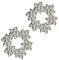 OHRRINGE Blüte/Echt Silber 925 mit Zirkonia/Jugendstil Design/Steinfarbe: transparent weiss/modern cool trendy hip/Online Shop Schmuck kaufen / 58069